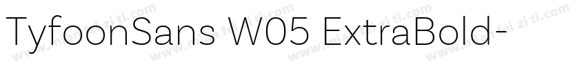 TyfoonSans W05 ExtraBold字体转换